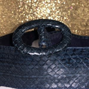 Plum purple Snake skin waist belt